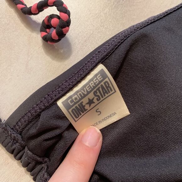 womens S converse one star bikini top grey pink - Picture 5 of 5